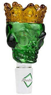 Weedness Bong-Glas-Kopf 18,8 mm Schliff Kopf mit Krone - Steckkopf Chillum Adapter Zubehör Köpfchen Head Aufsatz Bowl