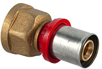 TDM 16er Pressfitting Übergang mit 1/2 Innengewinde – für 2,0mm Rohr, Aluverbund- und Mehrschichtverbundrohr, DVGW geprüft, 1/2 x 16