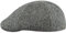 Sterkowski Rusty Schiebermütze Herren Winter | Harris Tweed Schirmmütze Herren Tweed | Flatcap Herren Newsboy Cap Herren Gatsby Mütze Herren Schiebermütze Wolle Irische Mütze Herren 62 cm Schwarz/Grau