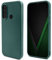 Moozy Lifestyle. Hülle für Huawei P30 Lite, Dunkelgrün - Silikon Handyhülle Schutzhülle mit Mattem Finish und Weichem Mikrofaserfutter