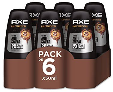 Axe Roll On Dark Temptation Deodorant für Herren, 50 ml, 6 Stück