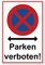 XXL Absolutes halteverbot Schild 30 x 40 cm parken verboten aus stabiler PVC Hartschaumplatte 5 mm Parkplatzschild mit UV-Schutz von STROBO