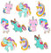 LUOZZY Lot de 10 épingles en émail mignonnes pour sacs à dos - Épingles en émail pour sacs à dos - Esthétique - Kawaii - Motif licorne, Métal, Non connu