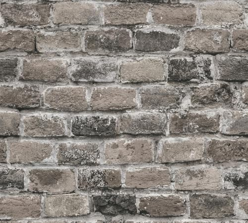 A.S. Création Steintapete Grau Braun - A.S. Création Bricks & Stones 388143 - Vliestapete Backstein - 10, 05m x 0, 53m - Made in Germany