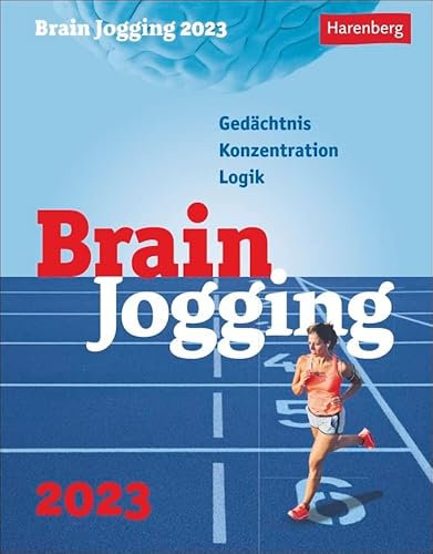 Brain Jogging - Kalender 2023 - Harenberg-Verlag - Wissenkalender - Tagesabreißkalender mit täglichen Rätseln - 12,5 cm x 16 cm