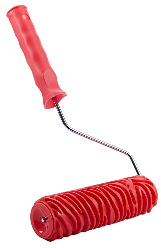 7 Inch Embossed Zebra Stripe Paint Roller with Handle for Wall Decoration