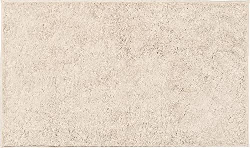 Erwin Müller Badematte, Badteppich Uni ULM - Baumwolle, kuschelig, rutschhemmend, für Fußbodenheizung geeignet - beige Größe 60x150 cm
