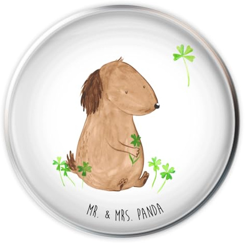 Mr. & Mrs. Panda waschbeckenstöpsel Hund Kleeblatt - Geschenk, Ablaufgarnitur, abfluss stöpsel, Glück, Waschbecken Ablaufstopfen, Hundebesitzer, Viel