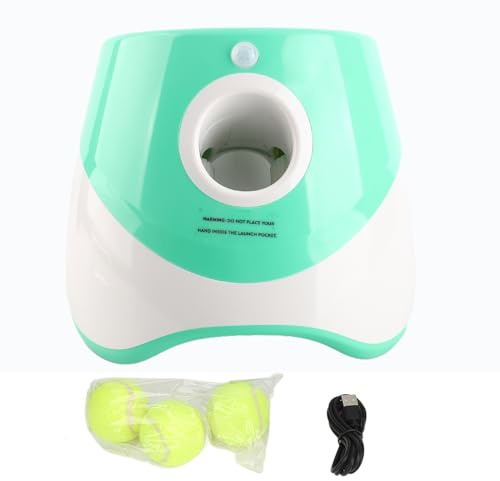 Tnfeeon Lanzador Automático de Bolas para Perros Mini Lanzador de Bolas Juego de Lanzamiento Recargable 3 Modos Lanzador Interactivo de Bolas para Mascotas para Interiores y