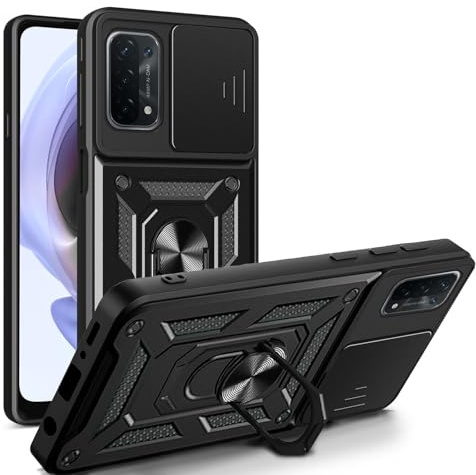 betterfon Handyhülle für Oppo A54 5G / A74 5G | Stoßfest & Kratzfest | Mit Kameraschutz, Anti-Fingerabdruck & robustem Panzerschutz-Design | Schwarz