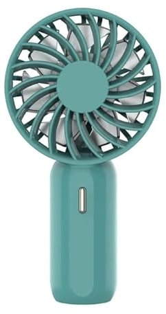 Rechargeable Handheld USB Mini Fan Battery Operated (Green)