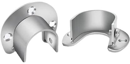 Flansch 2 Stück dicke Edelstahl-Rohrhalterung Dia Tube Support Flansch Sitz for Garderobe Kleiderstange Rod Pole Socket End Holder Temperguss (Color : A)