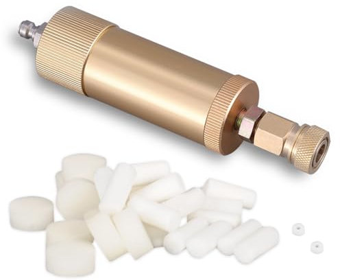 PCP Luftkompressor Filtertrockner 4500Psi 30Mpa, Hochdruckpumpe Öl Wasserabscheider für PCP Gewehr, Luftpistolen, SCUBA Zylinder Tank, mit Schnellanschluss, Filtrationsersatz (kleines Gold)