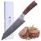 Wakoli EDIB Kiritsuke Damastmesser 20 cm Klinge aus 67 Lagen Damaststahl mit VG10-Kern I Profi-Kochmesser für Fleisch, Fisch & Gemüse I Scharfes Küchenmesser mit Pakkaholzgriff in Geschenkbox