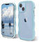 ORDA for iPhone 15 Case Cute Wave Frame Curly Shape Shockproof Hard PC Phone Cover for Women and Girls Compatible with for iPhone 15 6.1 inchs Blue