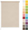 Rettika Sichtschutz Rollo ohne Bohren - Blassebeige, Breite: 60cm, Höhe 150 - Rollos für Fenster ohne Bohren, Fenster rollos für innen, Jalousien zum Klemmen, Klemmrollo