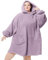 BEDSURE Hoodie Decke mit Ärmeln - Kuschelpullover als Geschenke für Frauen - Übergroßer Tragbare Decke Kuscheldecke mit Ärmeln Geschenke für Freundin Mama Oma Damen Herren xxl, Lavendel 107x90 cm