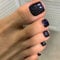 24Pcs French Press on Toenails Short Glossy Dark Blue Galaxy False Toenails Square Artificial Fake Toe Nails Acrylic Full Cover Glitter Stick on Toe Nails for Women Girls Nail Salon and Nail Art DIY