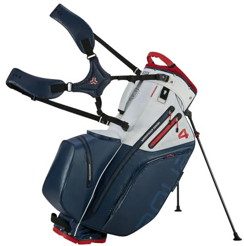 Big Max Aqua Hybrid 4 Stand Bag (Navy/White/Red)