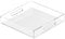 Acrylic Tray 10x10 with Cut Handles - Spill Proof Decorative Tray is an Ideal Countertop Organizer for Living Rooms, Ottoman Coffee Tables, Offices, Kitchens & Serving Guests