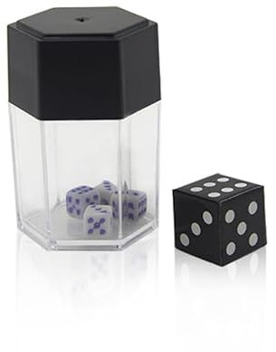 Würfelbombe – Kleine Zaubertricks, Explosionswürfel, ein großer bis vier kleiner Würfel, Produktion, Magie, Nahaufnahme, Bar, Illusionen, Gimmick-Requisiten, Comedy-Zubehör, einfach zu tun (schwarz)