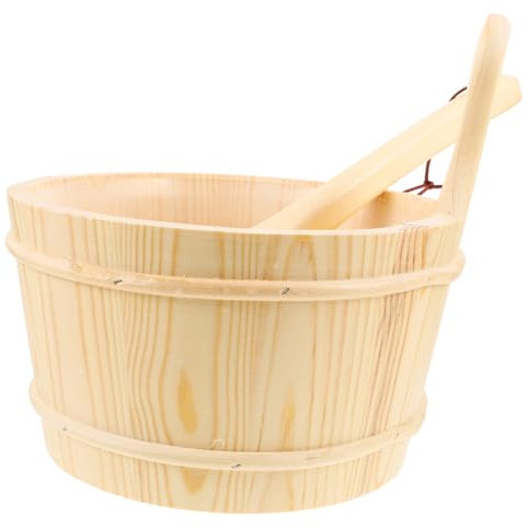 ORFOFE Holzfass Sauna Eimer Mit Griff Für Spa Bad Pool Barrel Bade Zubehör Für Familien Hotels Fitnessstudios