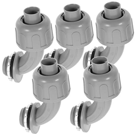 AUTSUPPL 5pcs Cable Connector Angled Electrical Conduit Cable Guides Flexible Conduit Fitting 90 Degree Electrical Conduit Electrical Conduit for Kitchen Wire Splice Hose Fittings Pvc Grey