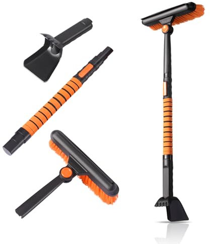 Cretosou Pala Regolabili 5 In 1, Pala di Aggiornamento Ruotabile Pala Pieghevole, Versatile Spatola Portatile di Grande CapacitÀ per Auto Campeggio Giardino et Emergenza (5)