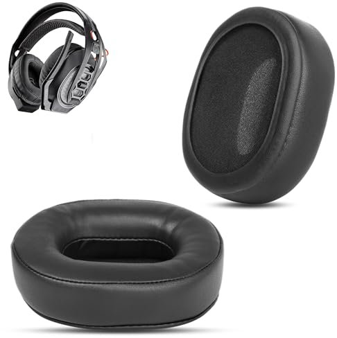 Rig 800 Ohrpolster, HAIZEEN Ohrpolster kompatibel mit Plantronics Rig 800 HS/Rig 800 LX/Rig 800 HD Gaming Kopfhörern Ohrpolster Ersatzkissen (Proteinleder/Memory Foam)