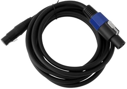 OTOTEC Cable de Altavoz XLR de 3 Pines Hembra A Speakon Macho para DJ/PA con Cierre Giratorio (3 M)
