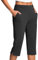 AEGJEGVD 2025 Soldes Pantalon Large Femme Été 3/4 Pantalon Capri Fluide Chic et Elegant Taille Haute Élastique Pantacourt Léger Respirant Jogging Pants de Plage avec Poches Pantalons de Survêtement P