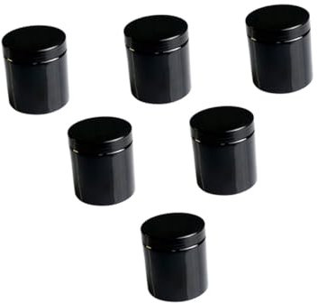 OATIPHO 6 Stück Kosmetik Cremetiegel 500ml Schwarz Pet Kunststoff Weithals Behälter Reise Make up Lotion Dosen Multifunktional
