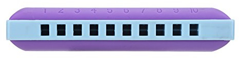 UPALDHOU Mundharmonika mit Sicherem Harzbau, Klaren Tönen und Digitalen Annotationen, Ideales Erstes Instrument für Kinder und Anfänger, Lila Harz Mundharmonica für Rock Jazz Folk (Zwei -Farben -