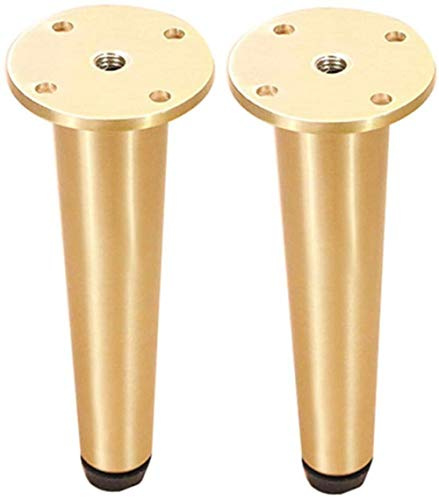 ZHANGGL Table Legs Cabinet Feet Adjustable Brass Cupboard Table Leg Bracket Furniture Sofa Foot Pad Bed Foot TV Cabinet Foot Support Leg (Color : 2pcs, Size : 15cm/6in)