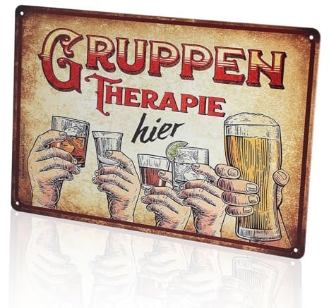 KQDRAVINE Blechschild Retro Bier 30 x 20 cm, Metall Bar Schild mit Lustigem Spruch, Vintage Wanddekoration für Wohnzimmer Bar Deko Theke