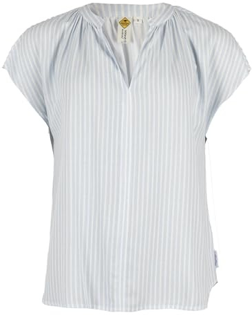 ROADSIGN australia Damen Bluse mit dezentem Streifenmuster, aus Leichter Viskose, locker fallend