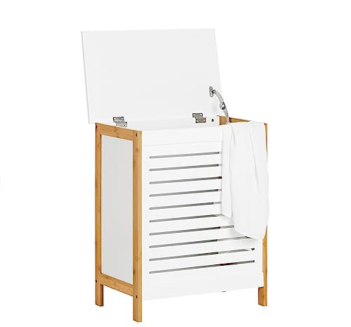 SoBuy® FSS66-WN Corbeille à Linge Coffre à Linge Porte Vêtement Pour Laverie Salle de Bain