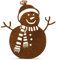 Rostikal | Weihnachtsdeko Schneemann Anhänger Rost Winterdeko zum Hängen | 10 cm hoch