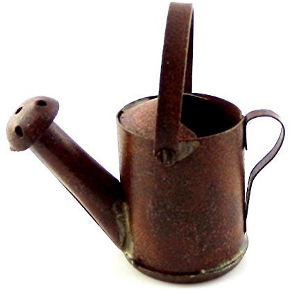 Melody Jane Puppenhaus Jahrgang Rost farbig altes Gießkanne Miniatur Gartenzubehör