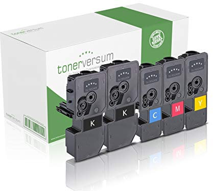 Tonerversum 5 Toner kompatibel zu Kyocera TK-5240 Schwarz Cyan Magenta Gelb für Ecosys M5526cdw M5526cdn P5026cdn P5026dw Laserdrucker TK5240