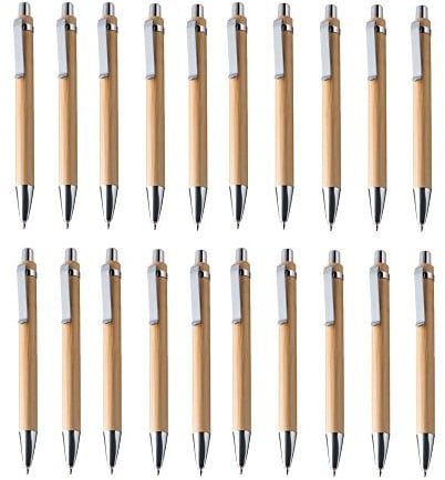 Kugelschreiber Sets versch. Mengen Bambus Holz Schreibgerät von notrash2003® (20er Set)