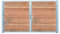 Einfahrtstor Verzinkt Holz Tor quer Symmetrisch 2-flügelig 200cm x 160cm