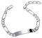 Materia Männer Schmuck Schildarmband - Figarokette 925 Silber Herren 7mm SA-14-Ohne Gravur
