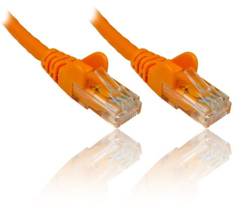 PremiumCord Patch Cable Cat 5e UTP, 1Gbit/s, Cable Ethernet, LAN, Conectores RJ45, Flexible y Robusto, AWG 26/7, Conductores 100% CU, Naranja, 10 m