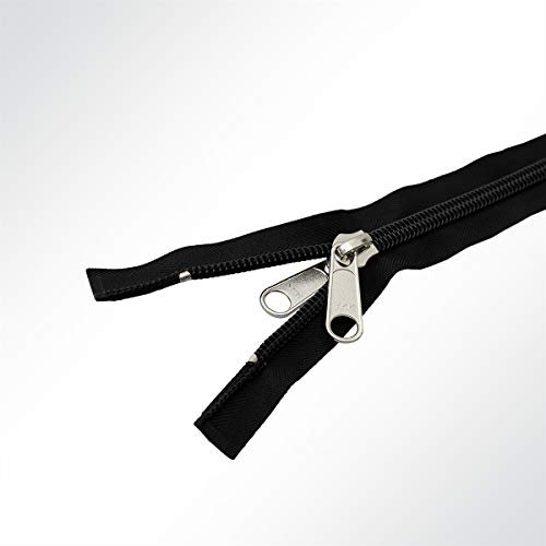 YKK® 10C Reißverschluss Zeltreisser Spiralreißverschluss, Spiral, teilbar, schwarz, Länge 150cm