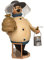 Drechslerei Kuhnert - Rauchmann/Räucherfigur aus Holz - Max als Imker - 16cm Höhe - Made in Germany