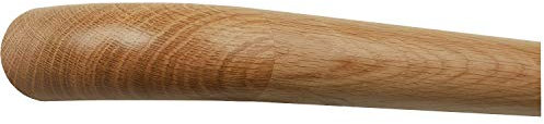 TIBU Barandilla de madera de roble, 30-500 cm, con pasamanos de pared de madera, longitud 300 mm/30 cm/0,3 m y extremos curvados de madera