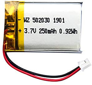 502030 Battery 250mAh 3.7V Rechargeable Lithium Battery