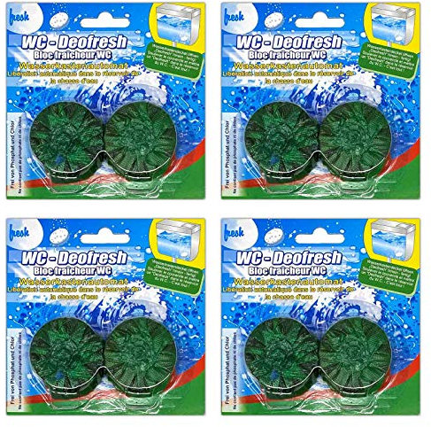 8 Stück WC Deofresh Spülkasten Tabs je 45g Wasserkasten Tabletten Spülkastentabs Wasserkastentabletten Toiletten Reinigung