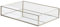 Vassoio Decorativo Rettangolare in Metallo Argentato e Vetro 30 x 20 cm